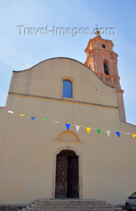 sardinia21: Bari Sardo, Ogliastra province, Sardinia / Sardegna / Sardigna: church of the Virgin of Montserrat with it Piedmontese Rococo campanile designed by  Giuseppe Viana - Beata Vergine di Monserrato - photo by M.Torres - (c) Travel-Images.com - Stock Photography agency - Image Bank