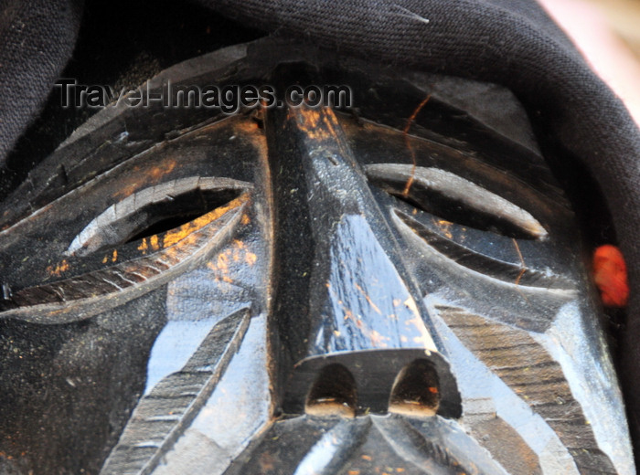 sardinia251: Pula, Cagliari province, Sardinia / Sardegna / Sardigna: Mamoiada mask - part of the carnival costumes worn by the mamuthones - photo by M.Torres - (c) Travel-Images.com - Stock Photography agency - Image Bank