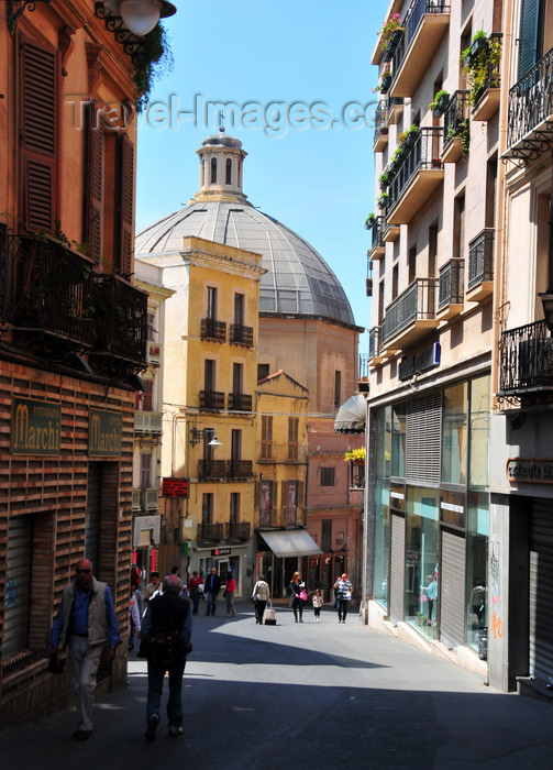 sardinia334: Cagliari, Sardinia / Sardegna / Sardigna: Via Manno / Via Sant'Antonio - octagonal Church of Sant'Antonio Abate, confraternita della Madonna d'Itria - Marina district - photo by M.Torres - (c) Travel-Images.com - Stock Photography agency - Image Bank