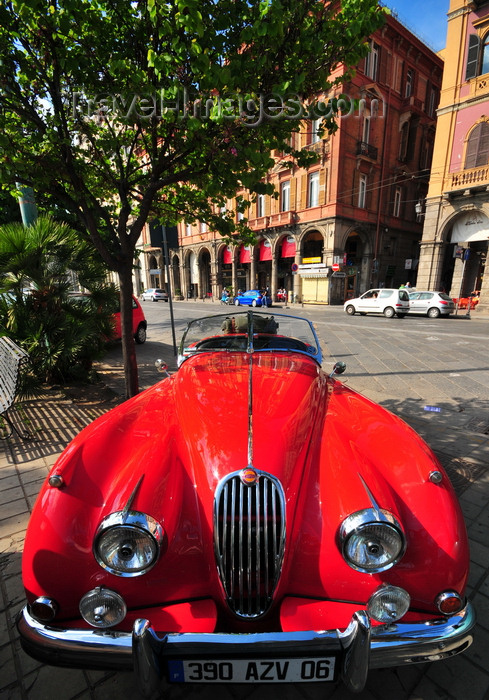 sardinia343: Cagliari, Sardinia / Sardegna / Sardigna: Jaguar X.K. 140 - classical car on Via Roma - quartiere Marina - photo by M.Torres - (c) Travel-Images.com - Stock Photography agency - Image Bank