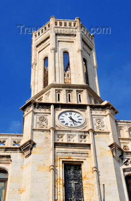 sardinia349: Cagliari, Sardinia / Sardegna / Sardigna: one of the octagonal towers of the City Hall / Palazzo Civico - Via Roma - Piazza Matteotti - quartiere Stampace - photo by M.Torres - (c) Travel-Images.com - Stock Photography agency - Image Bank