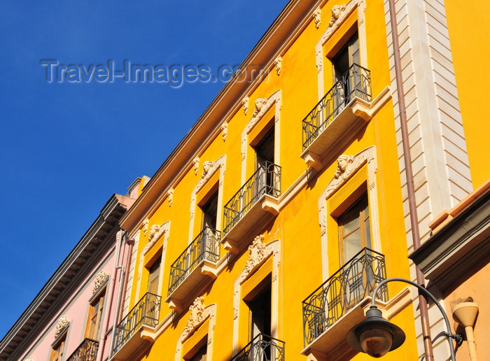 sardinia355: Cagliari, Sardinia / Sardegna / Sardigna: sunny façade on Via Sassari - quartiere di Stampace - photo by M.Torres - (c) Travel-Images.com - Stock Photography agency - Image Bank