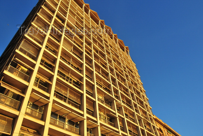 sardinia364: Cagliari, Sardinia / Sardegna / Sardigna: Palazzo ENEL, designed in 1947 by the engineer Gigi Ghò - Società Elettrica Sarda - modern architecture - eastern end of Via Roma - photo by M.Torres - (c) Travel-Images.com - Stock Photography agency - Image Bank