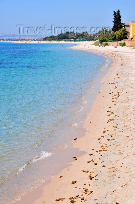 sardinia373: Cagliari, Sardinia / Sardegna / Sardigna: Margine Rosso beach - Poetto beach in the background - Quartu Sant'Elena - photo by M.Torres - (c) Travel-Images.com - Stock Photography agency - Image Bank