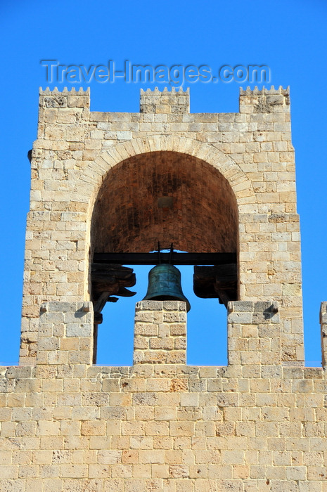 sardinia39: Oristano / Aristanis, Oristano province, Sardinia / Sardegna / Sardigna: bell on the tower of San Cristoforo / Mariano II / Porta Manna - piazza Roma - photo by M.Torres - (c) Travel-Images.com - Stock Photography agency - Image Bank