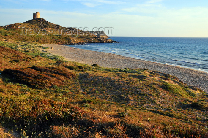 sardinia52: San Giovanni di Sinis, Oristano province, Sardinia / Sardegna / Sardigna: beach and San Giovanni tower - Tharros promontory - Sinis peninsula - photo by M.Torres - (c) Travel-Images.com - Stock Photography agency - Image Bank