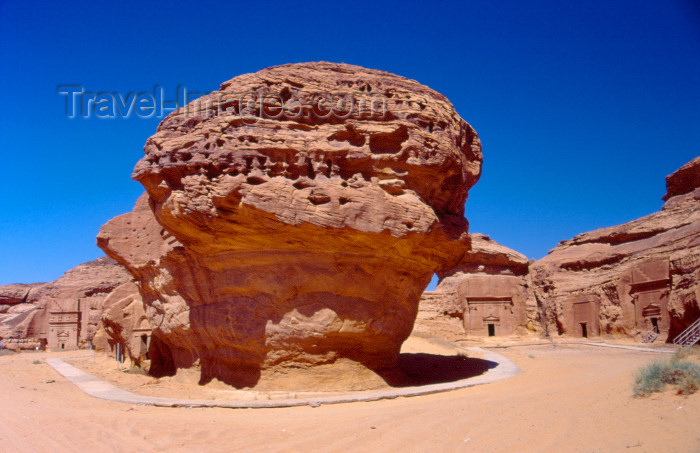 saudi-arabia111: Saudi Arabia - Madain Salah / Madain Saleh: wind erosion - Al-Mahajar area (photo by F.Rigaud) - (c) Travel-Images.com - Stock Photography agency - Image Bank