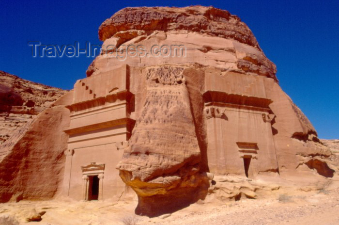 saudi-arabia115: Saudi Arabia - Madain Salah  / Madain Saleh: Nabatean tombs (photo by F.Rigaud) - (c) Travel-Images.com - Stock Photography agency - Image Bank