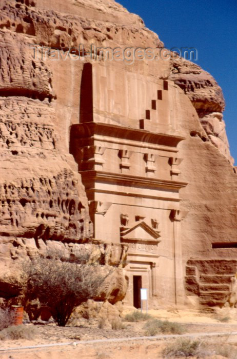 saudi-arabia118: Saudi Arabia - Madain Salah / Hegra: tomb entrance 2 (photo by F.Rigaud) - (c) Travel-Images.com - Stock Photography agency - Image Bank