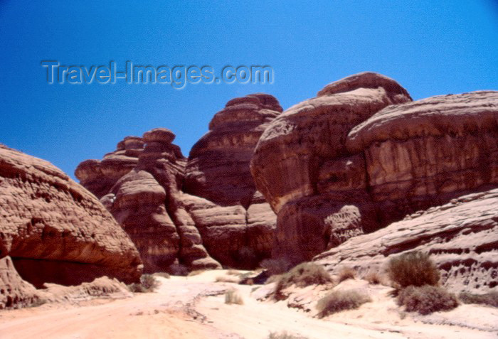 saudi-arabia124: Saudi Arabia - Madain Salah / Hegra: track (photo by F.Rigaud) - (c) Travel-Images.com - Stock Photography agency - Image Bank