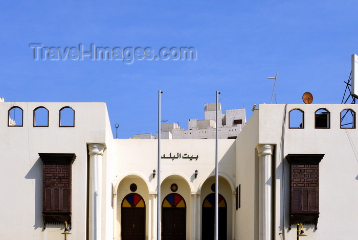 saudi-arabia38: Jeddah, Mecca Region, Saudi Arabia: façade of Jeddah City Council, Jeddah Municipality -  Al-Balad, Historic Jeddah, the Gate to Makkah, UNESCO World Heritage Site - photo by M.Torres - (c) Travel-Images.com - Stock Photography agency - Image Bank