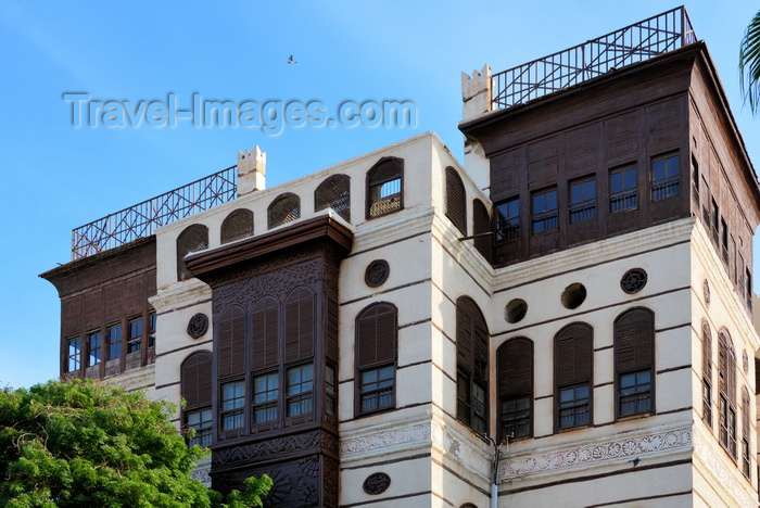 saudi-arabia52: Jeddah, Mecca Region, Saudi Arabia: Nassif House / Beit Nassif - hedjazi architecture with Turkish influence, Al Balad district, al-Alawi Street, Historic Jeddah, the Gate to Makkah, UNESCO world heritage site - photo by M.Torres - (c) Travel-Images.com - Stock Photography agency - Image Bank