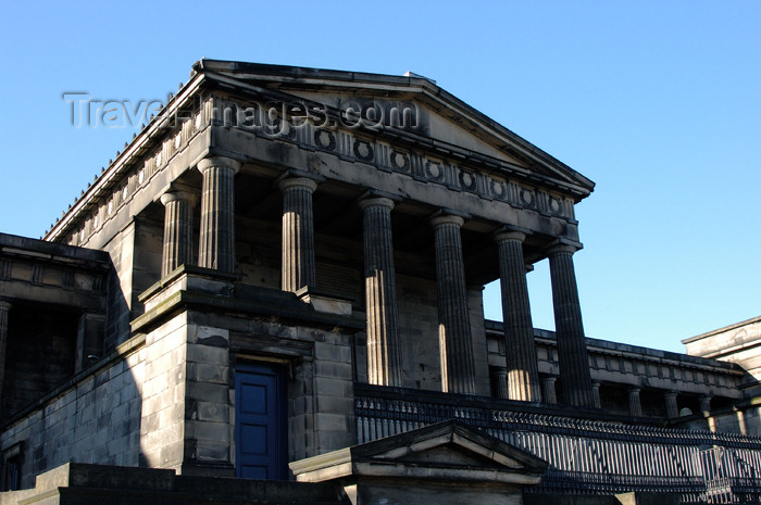 scot1: Scotland - Ecosse - Edinburgh / EDI: Royal High School, Calton Hill - architect Thomas Hamilton - Greek Revival architecture - Doric hexastyle portico - photo by C.McEachern - (c) Travel-Images.com - Stock Photography agency - Image Bank