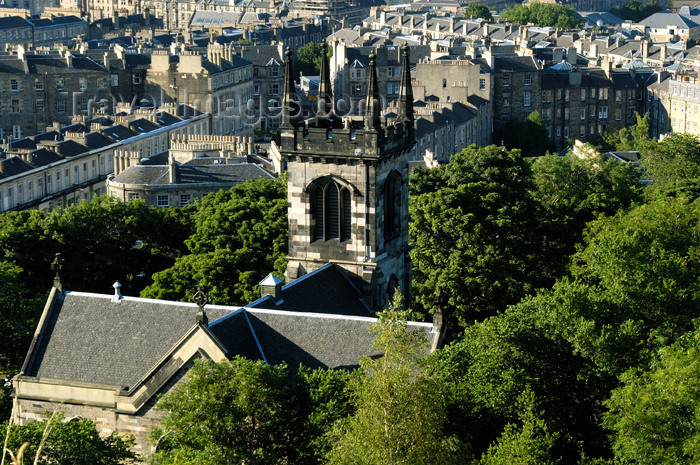 scot132: Scotland - Edinburgh: view from the north side of Calton Hill - church tower - photo by C.McEachern - (c) Travel-Images.com - Stock Photography agency - Image Bank