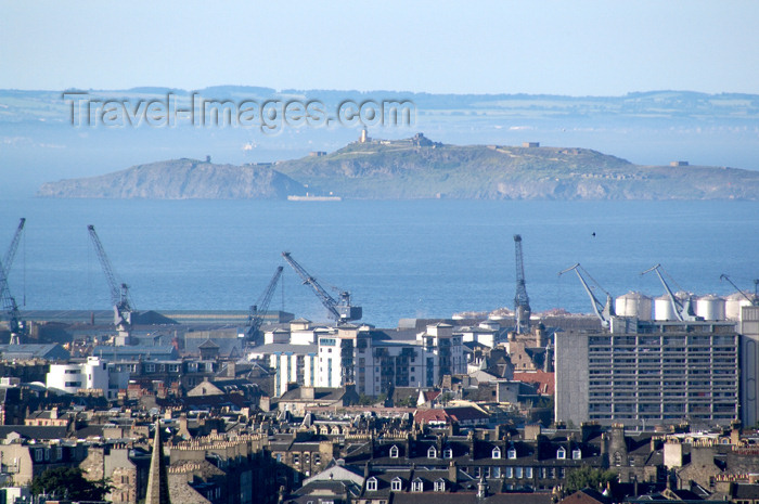 scot133: Scotland - Edinburgh: view towards Leith from Calton Hill showing the Firth of Forth - port - photo by C.McEachern - (c) Travel-Images.com - Stock Photography agency - Image Bank