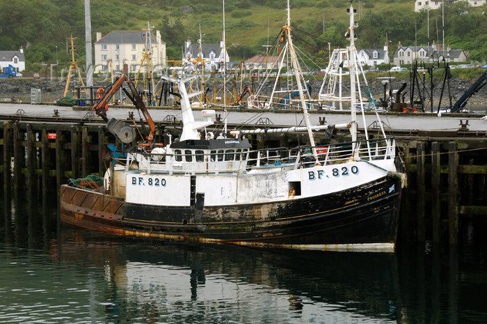 scot209: Scotland - Mallaig: Sound of Sleat - one of the fishing boats in the harbour - Mallaig is the gateway to the Isles of Skye, Rhum, and South Uist, by ferry - Highlands - photo by C.McEachern - (c) Travel-Images.com - Stock Photography agency - Image Bank