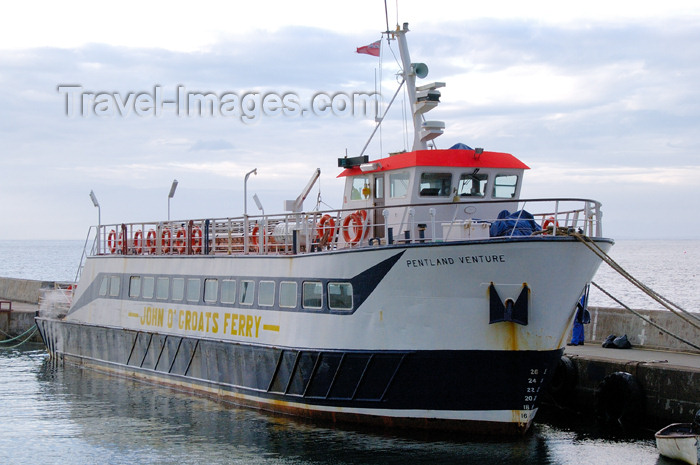 scot89: Scotland - John O'Groats - The John O'Groats Ferry at dockside. The ferry operates between John O'Groats and the Orkney Islands - photo by C. McEachern - (c) Travel-Images.com - Stock Photography agency - Image Bank