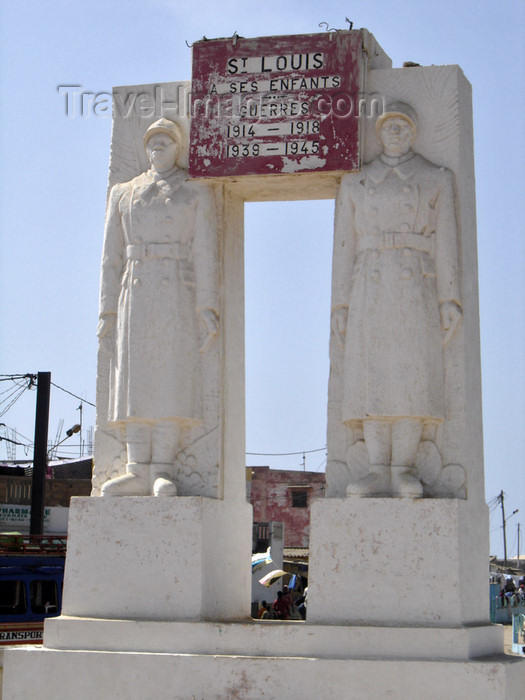 senegal11: Senegal - Saint Louis: monument to the soldiers fallen for France in both world wars - Fishermen's Port - photo by G.Frysinger - (c) Travel-Images.com - Stock Photography agency - Image Bank