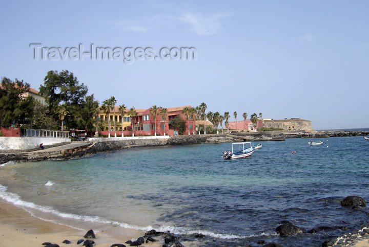 senegal6: Senegal - Gorée Island - island harbor - beach and fort - photo by G.Frysinger - (c) Travel-Images.com - Stock Photography agency - Image Bank