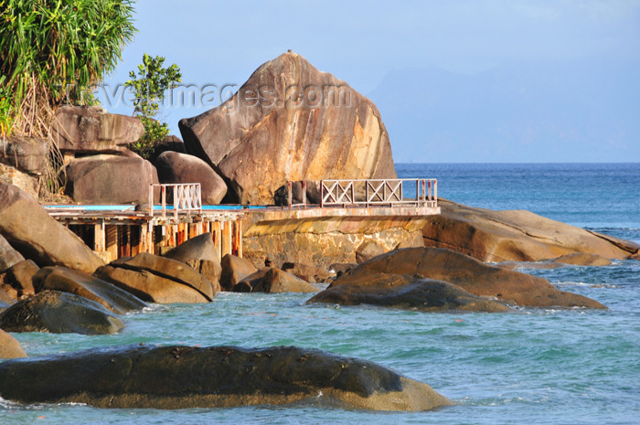seychelles106: Mahe, Seychelles: Danzil - rock formations and coastal promenade - photo by M.Torres - (c) Travel-Images.com - Stock Photography agency - Image Bank
