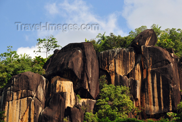 seychelles110: Mahe, Seychelles: Anse Louis - cliffs - photo by M.Torres - (c) Travel-Images.com - Stock Photography agency - Image Bank