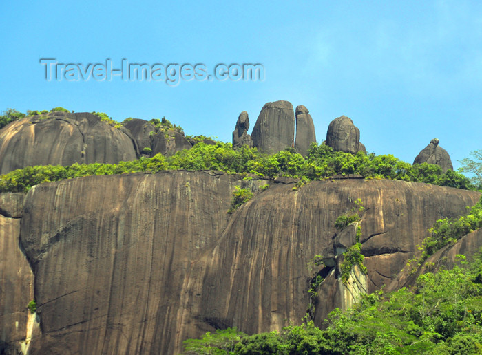 seychelles154: Mahe, Seychelles: Pointe Larue - rock wall and natural 'menhirs' near the airport - photo by M.Torres - (c) Travel-Images.com - Stock Photography agency - Image Bank