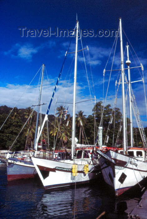 seychelles49: Seychelles - La Digue island: yachts in the port - photo by F.Rigaud - (c) Travel-Images.com - Stock Photography agency - Image Bank