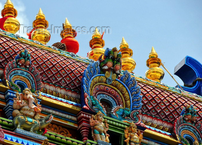 seychelles5: Mahe island, Seychelles: Victoria - Hindu temple - detail of the gopuram - photo by  M.Torres - (c) Travel-Images.com - Stock Photography agency - Image Bank