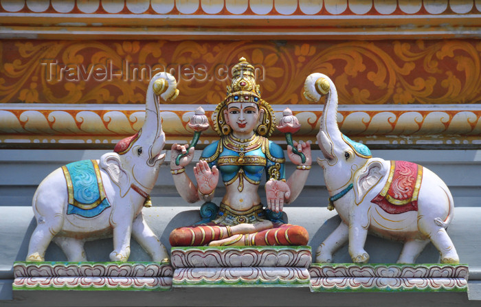 seychelles75: Mahe, Seychelles: Victoria - Hindu temple - elephants on the gopuram - photo by M.Torres - (c) Travel-Images.com - Stock Photography agency - Image Bank