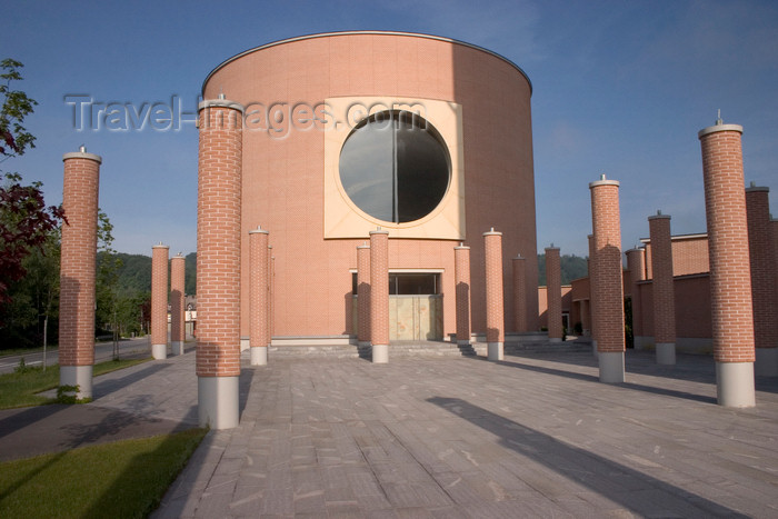 slovenia112: Odd looking modern church of sv. Resnjega Telesa, district of Podutik, Ljubljana, Slovenia - photo by I.Middleton - (c) Travel-Images.com - Stock Photography agency - Image Bank