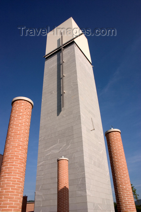 slovenia114: tower of the new church of sv. Resnjega Telesa, district of Podutik, Ljubljana, Slovenia - photo by I.Middleton - (c) Travel-Images.com - Stock Photography agency - Image Bank