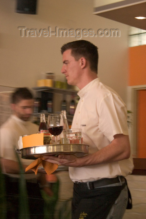 slovenia118: Waiter in cafe / bar Bistro Ambient, Ljubljana , Slovenia - photo by I.Middleton - (c) Travel-Images.com - Stock Photography agency - Image Bank