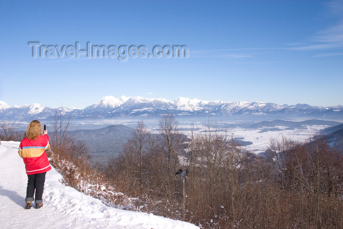 slovenia123: visitor shoots a photo of the landscap - Smarna Gora mountain on the outskirts of Ljubljana, Slovenia - photo by I.Middleton - (c) Travel-Images.com - Stock Photography agency - Image Bank