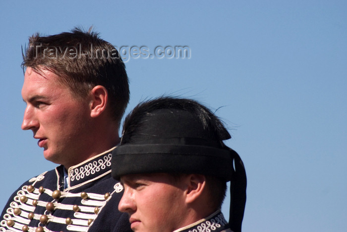 slovenia133: Slovenia - Lipica / Lipizza - Goriska region: Lipica stud farm - Combined driving event - driver and groom in Austro-Hungarian attire - photo by I.Middleton - (c) Travel-Images.com - Stock Photography agency - Image Bank