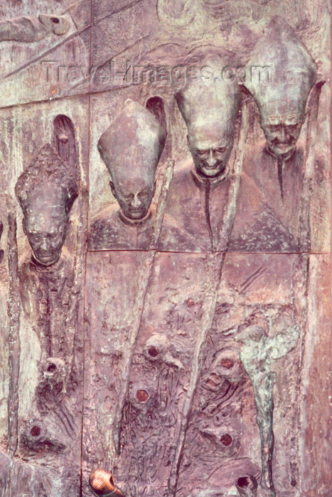 slovenia14: Slovenia - Ljubljana / LJU : Popes - bronze door at the Cathedral of St. Nicholas - Cerkev Sv. Nikolaja - photo by M.Torres - (c) Travel-Images.com - Stock Photography agency - Image Bank