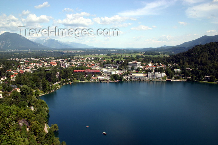 slovenia155: Slovenia - View of Bled town and lake from the castle - photo by I.Middleton - (c) Travel-Images.com - Stock Photography agency - Image Bank