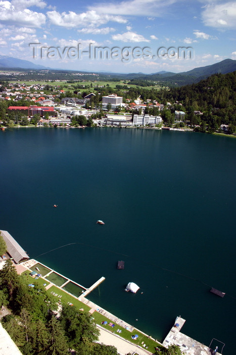 slovenia156: Slovenia - View of Bled lake and town from the castle - photo by I.Middleton - (c) Travel-Images.com - Stock Photography agency - Image Bank