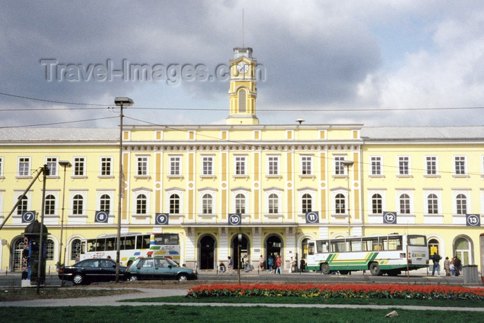 slovenia18: Slovenia - Ljubljana / LJU : the train station - facade - Zelezniska postaja - photo by M.Torres - (c) Travel-Images.com - Stock Photography agency - Image Bank