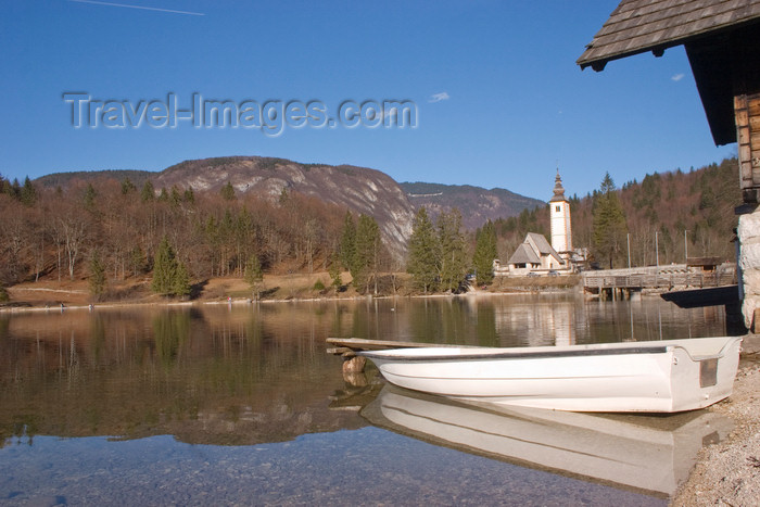 slovenia200: Slovenia - Ribcev Laz - View across Bohinj Lake in Spring - photo by I.Middleton - (c) Travel-Images.com - Stock Photography agency - Image Bank