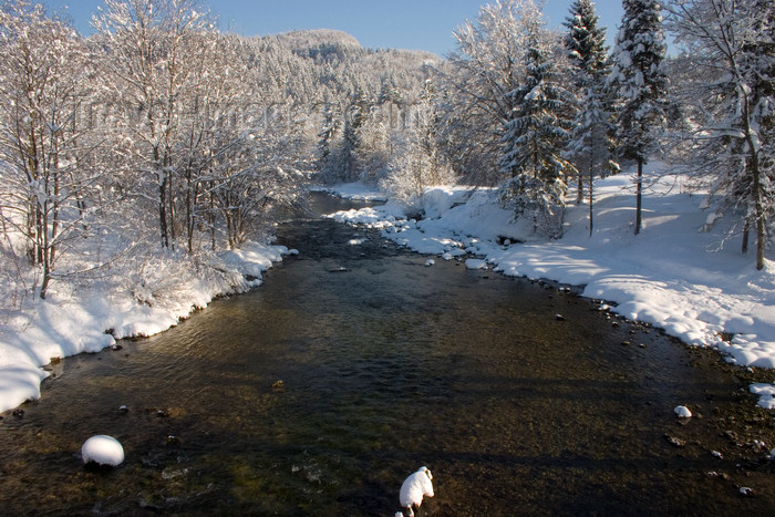 slovenia218: Slovenia - Sava Bohinjska river seen from bridge beside Bohinj Lake - photo by I.Middleton - (c) Travel-Images.com - Stock Photography agency - Image Bank