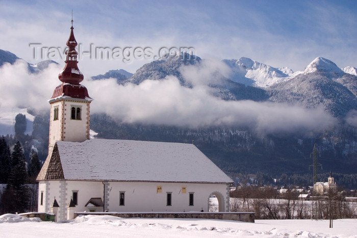 slovenia226: Slovenia - church of Assumption of Mary in Bitnje-  Bohinjska Bistrica - Bohinj Valley - photo by I.Middleton - (c) Travel-Images.com - Stock Photography agency - Image Bank