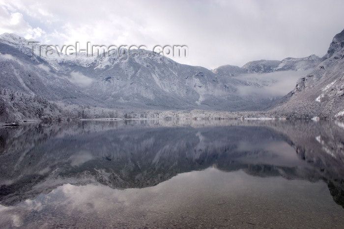 slovenia232: Slovenia - Mountains reflected in Bohinj Lake - Julian Alps - photo by I.Middleton - (c) Travel-Images.com - Stock Photography agency - Image Bank