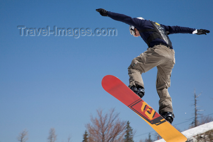 slovenia252: Slovenia - Snowboarder jumping on Vogel mountain in Bohinj - photo by I.Middleton - (c) Travel-Images.com - Stock Photography agency - Image Bank