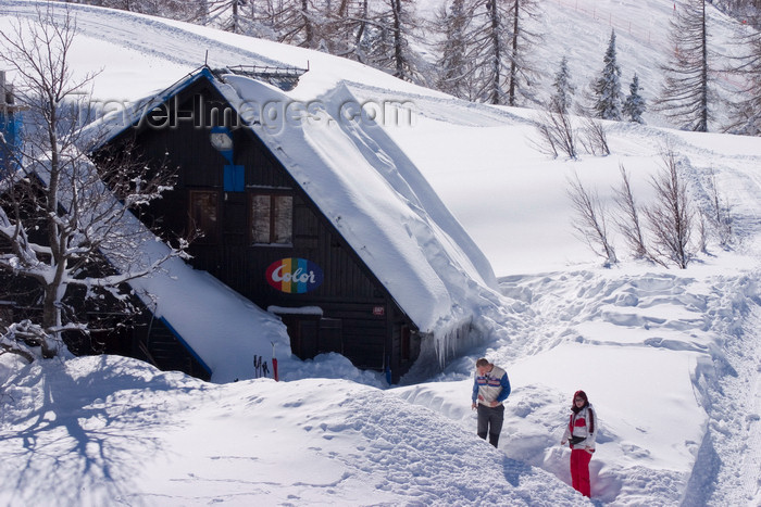 slovenia281: Slovenia - snow covered house on Vogel mountain in Bohinj - photo by I.Middleton - (c) Travel-Images.com - Stock Photography agency - Image Bank