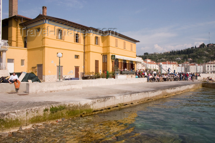 slovenia306: Slovenia - Piran: Caffe del Moro seafront, Adriatic coast - photo by I.Middleton - (c) Travel-Images.com - Stock Photography agency - Image Bank