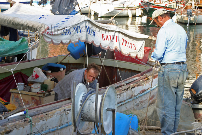 slovenia312: Slovenia - Piran: harbour - fishermen at work - photo by I.Middleton - (c) Travel-Images.com - Stock Photography agency - Image Bank