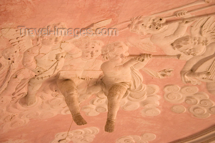 slovenia317: Slovenia - Bizeljsko: Beautifully carved ceiling in Oresje Castle - photo by I.Middleton - (c) Travel-Images.com - Stock Photography agency - Image Bank