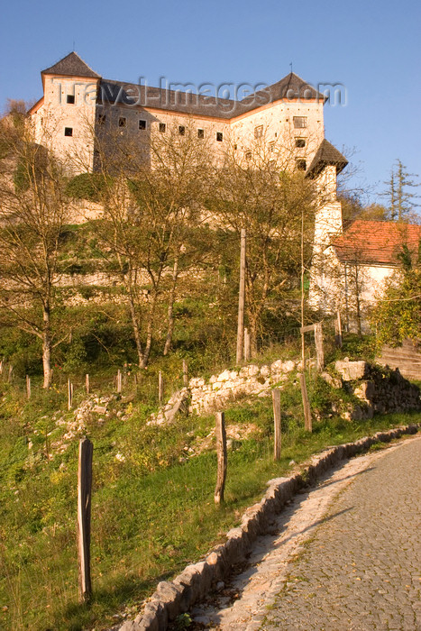 slovenia399: Slovenia - Kostel - road and Kostel castle - photo by I.Middleton - (c) Travel-Images.com - Stock Photography agency - Image Bank