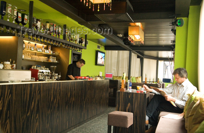 slovenia424: Relaxing in Niagara Falls cocktail bar, Maribor, Slovenia - photo by I.Middleton - (c) Travel-Images.com - Stock Photography agency - Image Bank