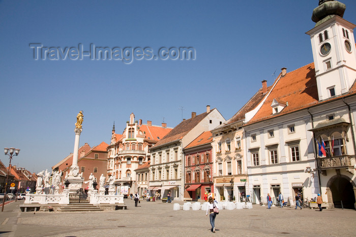 slovenia434: Glavni Trg - main square, Maribor, Slovenia - photo by I.Middleton - (c) Travel-Images.com - Stock Photography agency - Image Bank